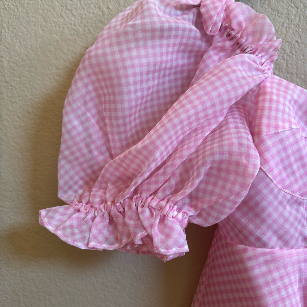 NWT Selkie Ice Cream Pink Parliament Gingham Dress - Picture 8 of 12